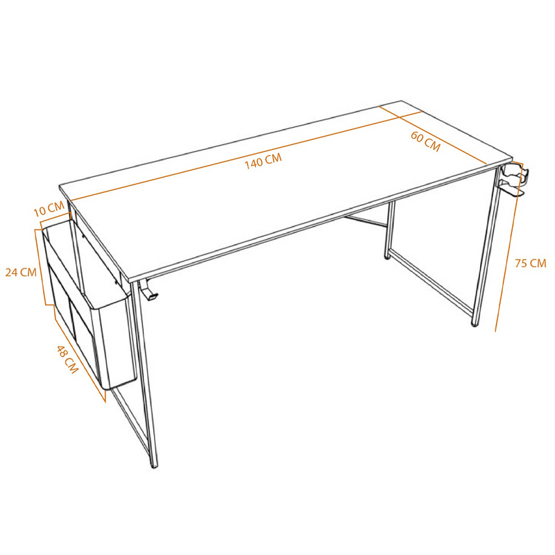 Escritorio Kabboa Para Computador Con Bolsa 140*60*75cm