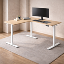 Escritorio Ajustable Eléctrico en L Profesional 3 Patas 2 Motor