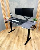 Escritorio Premium Ajustable En Altura Eléctrico Con Multitoma.