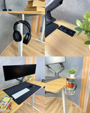 Escritorio Premium Ajustable En Altura Eléctrico Con Multitoma.