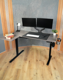 Escritorio Ajustable En Altura L Eléctrico Con Multitoma Premium