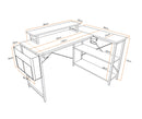 Escritorio En L Kabboa Para Computador Con Estante, Bolsa Y Multitoma