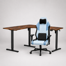 Escritorio Ajustable en L Profesional 3 Patas 2 Motor + Silla Gamer MX88