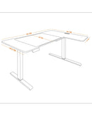 Escritorio Ajustable En Altura L Eléctrico Con Multitoma Premium