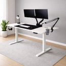 Escritorio Premium Ajustable En Altura Eléctrico Con Multitoma.