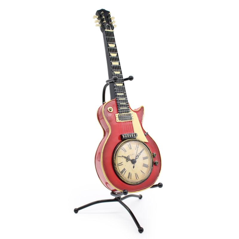 Reloj Decorativo Con Forma De Guitarra LP Roja 2-04