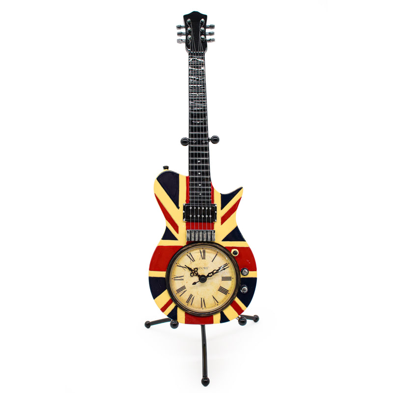 Reloj Decorativo En Forma De Guitarra Bandera De Inglaterra 2-14