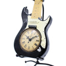 Reloj Decorativo En Forma De Guitarra Strato Negra 2-07