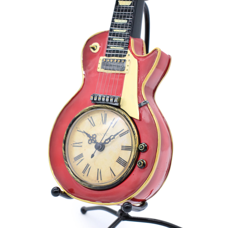Reloj Decorativo Con Forma De Guitarra LP Roja 2-04