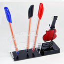 Porta Lapiceros En Madera Con Guitarra Pequeña Decorativa