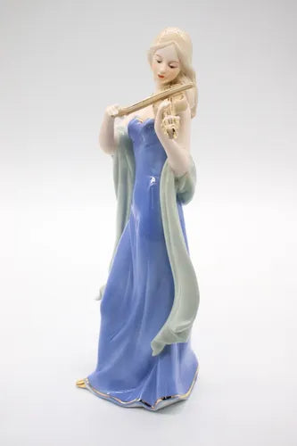 Porcelana De Mujer Europea Tocando Violín