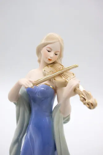 Porcelana De Mujer Europea Tocando Violín