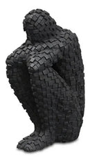 Figura Decorativa Hombre Sentado De Arenisca Para El Hogar