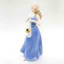 Porcelana De Mujer Europea Tocando Saxofón