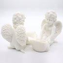 Porcelana De Pareja De Conejos Con Flores En Piedra