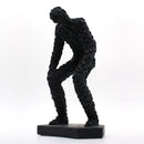 Figura En Piedra Molida De Hombre Cansado
