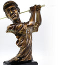 Figura Decorativa Medio Cuerpo Golfista Con Palo De Golf