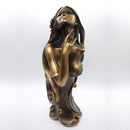 Figura De Medio Cuerpo Mujer El Cabello Suelto Poliresina