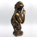 Figura De Medio Cuerpo Mujer El Cabello Suelto Poliresina