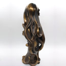 Figura De Medio Cuerpo Mujer El Cabello Suelto Poliresina