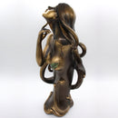 Figura De Medio Cuerpo Mujer El Cabello Suelto Poliresina