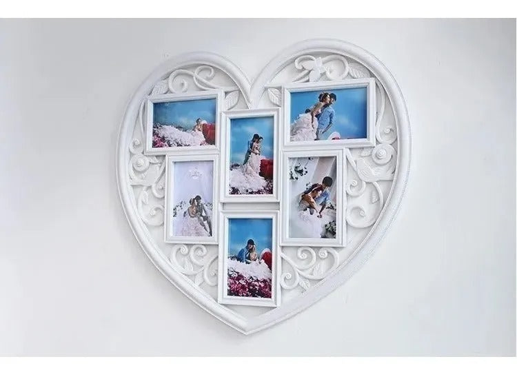 Porta-retrato Múltiple En Plástico 6 En Corazón Fotos 10x15 cm (Envió Gratis)