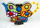 Cafetera Estilo Mariposa Colores Diseño Tipo Brito En Cerámica