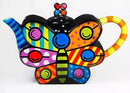 Cafetera Estilo Mariposa Colores Diseño Tipo Brito En Cerámica