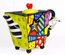 Cafetera Estilo Cuadrada Colores Diseño Tipo Brito En Ceramica